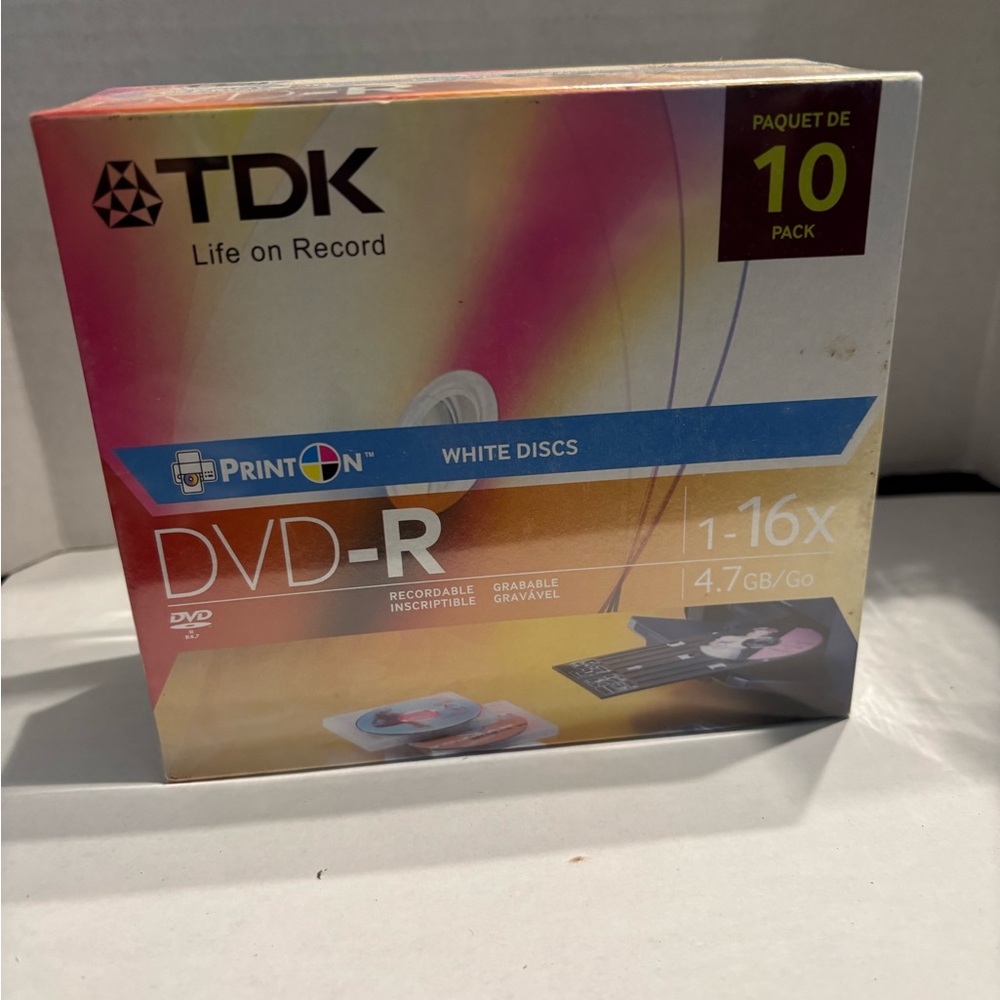 TDK DVD-R Discs 4 GB 10 Pack
